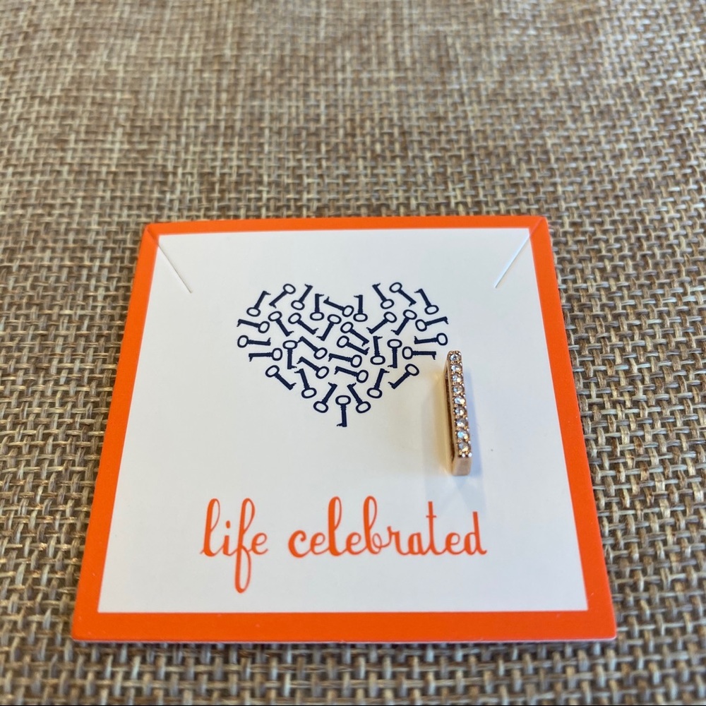 KEEP Collective Pave Rose Gold Pyramid Bar